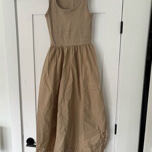 GAP Tan Sleeveless Maxi Dress